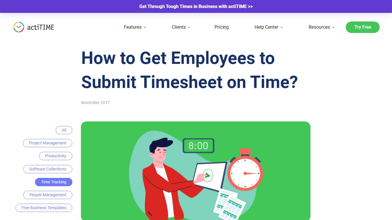 How to Get Employees to Submit Timesheet on Time? - actiTIME